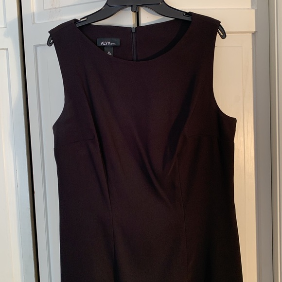 Alyx Black Midi Sheath Dress Sleeveless Crew Neck for Cocktail - Picture 4 of 10